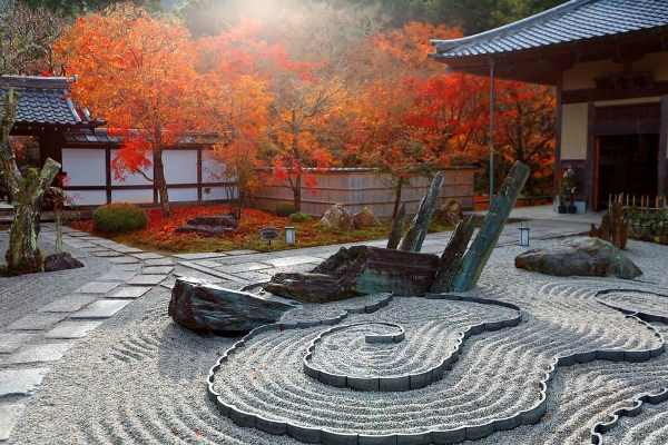 Японский сад камней в ландшафтном дизайне